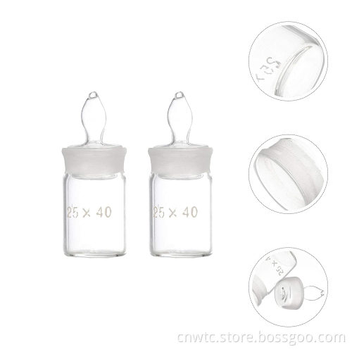 Interchangeable Ground Stopper Borosilicate Glass Low Form Laboratory Weighing Bottle